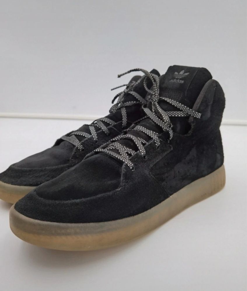 Zimowe skórzane buty męskie za kostke adidas