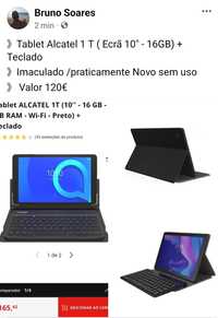 Tablet Alcatel + Teclado