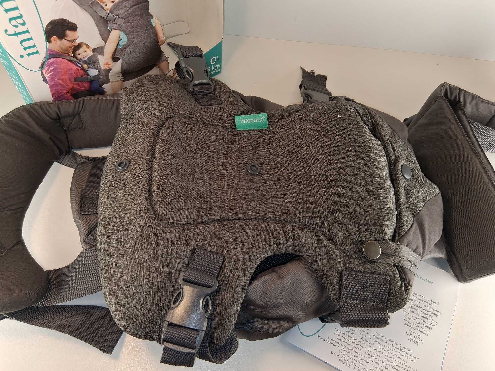 G074 Nosidełko Ergonomiczne Infantino Flip 4w1 Regulowane z Zagłówkiem