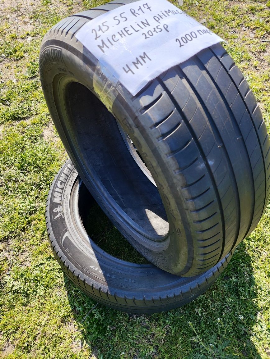 Літня гума Michelin Primacy 3. 215 55 R17 пара