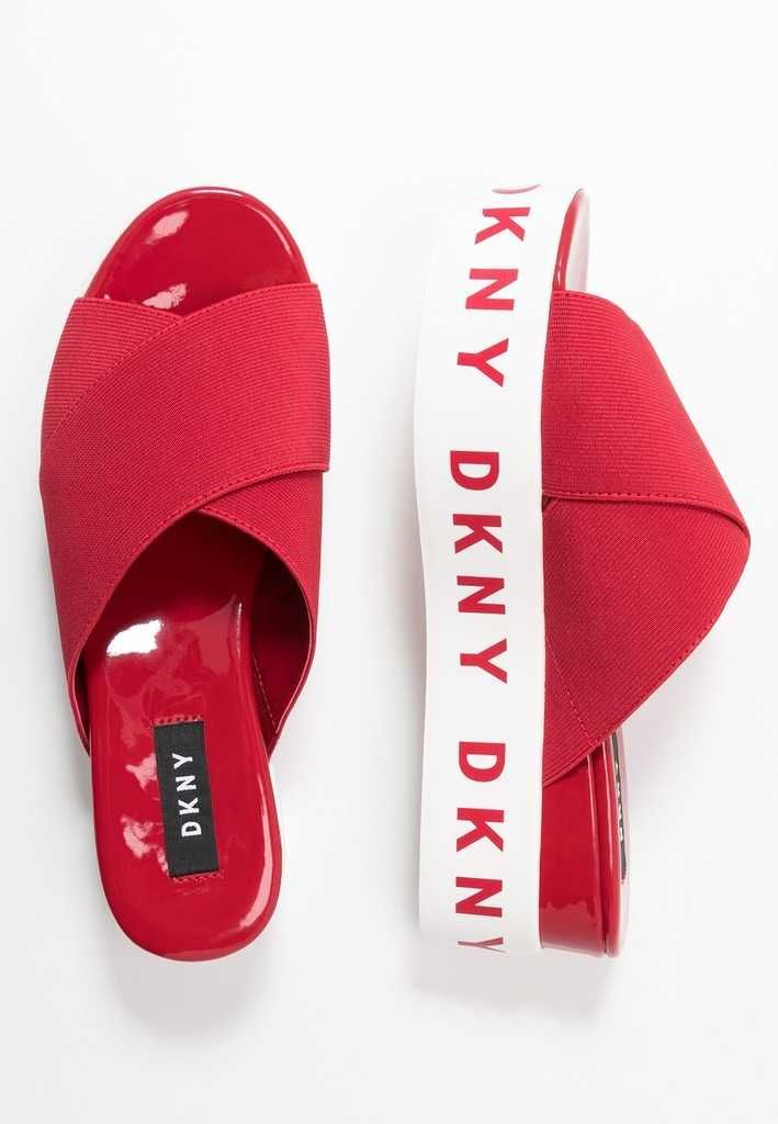 DKNY CRISTI klapki platform red 38,5