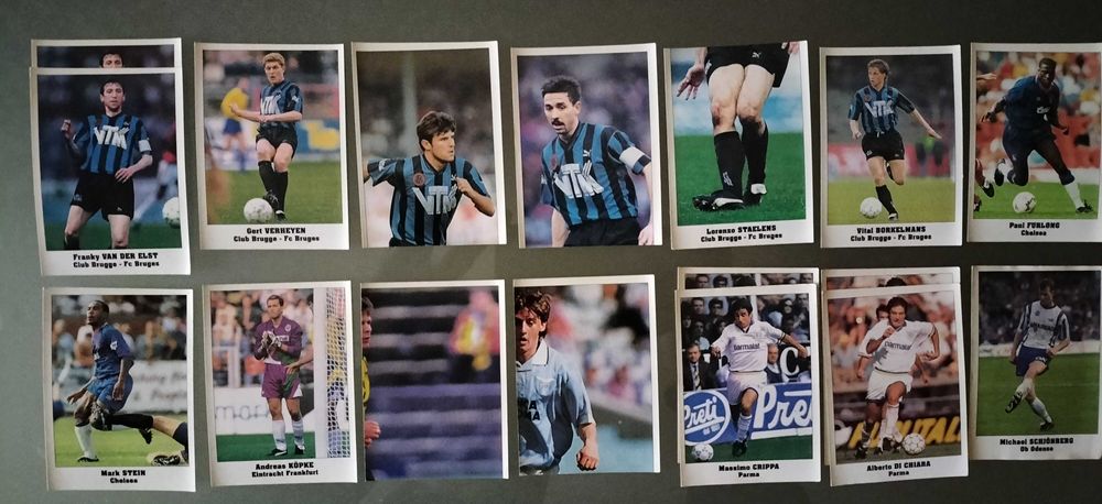 Lote de 61 cromos da "Eurocups 94-95" (lista na última foto)