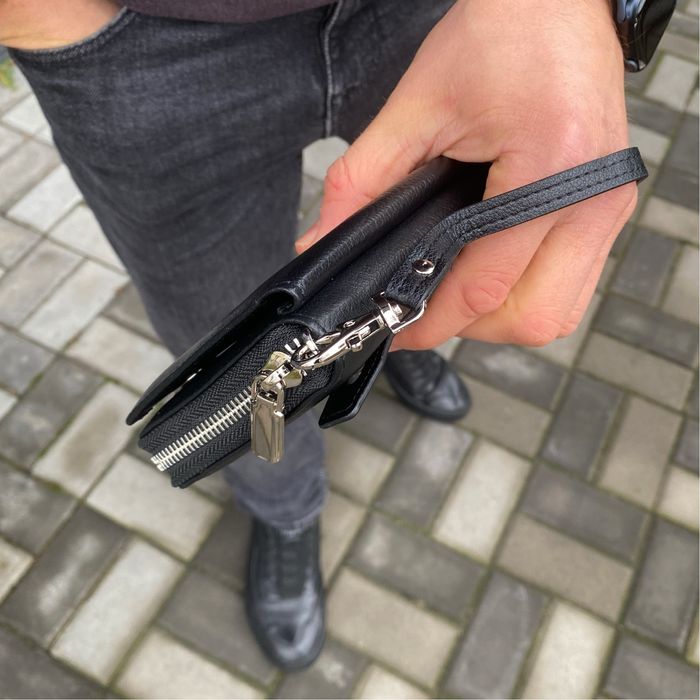 Чоловіче портмоне клатч гаманець натуральна шкіра AVERO