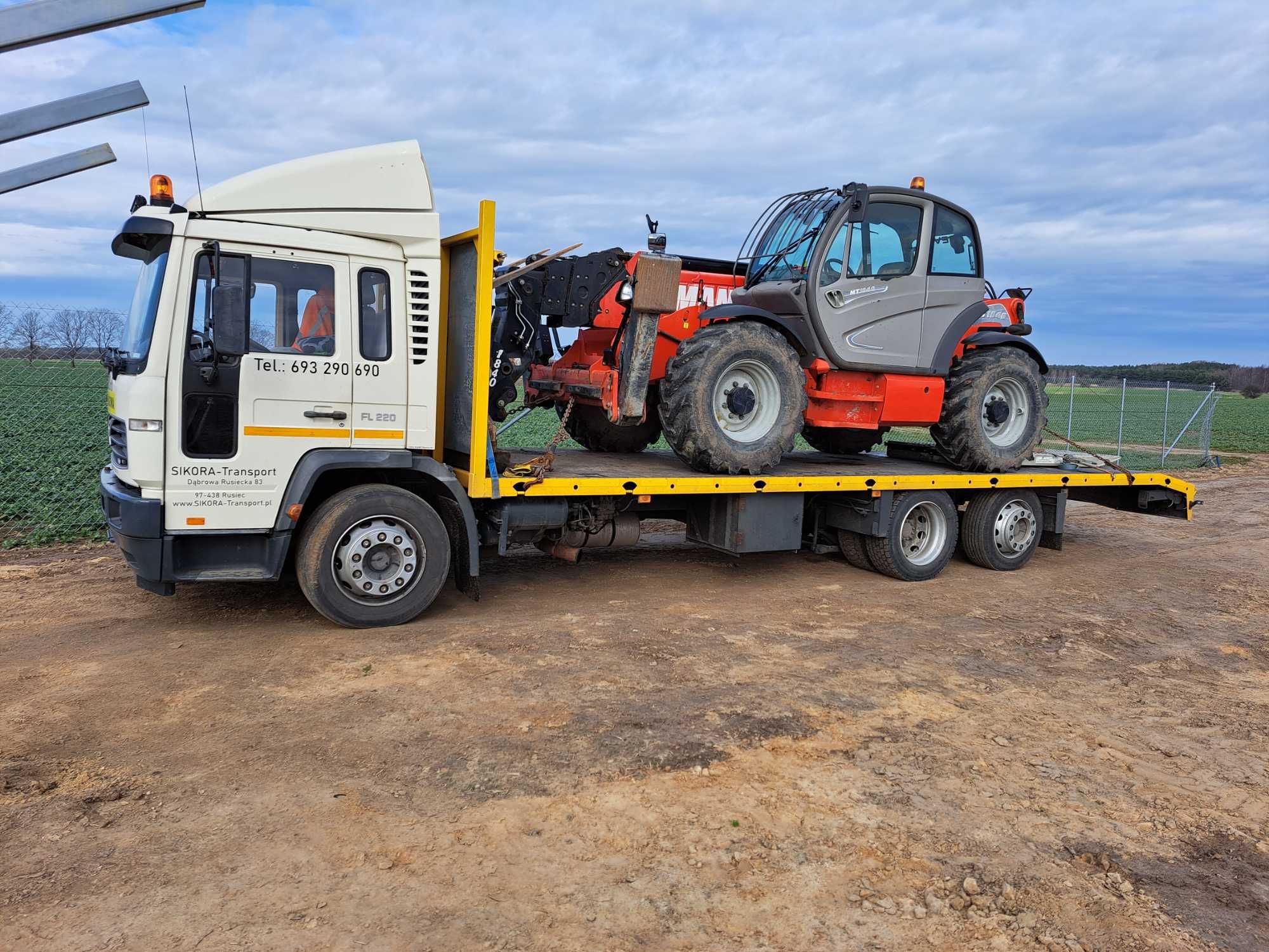 Pomoc drogowa Rusiec laweta Bełchatów transport ciągników przyczep itp