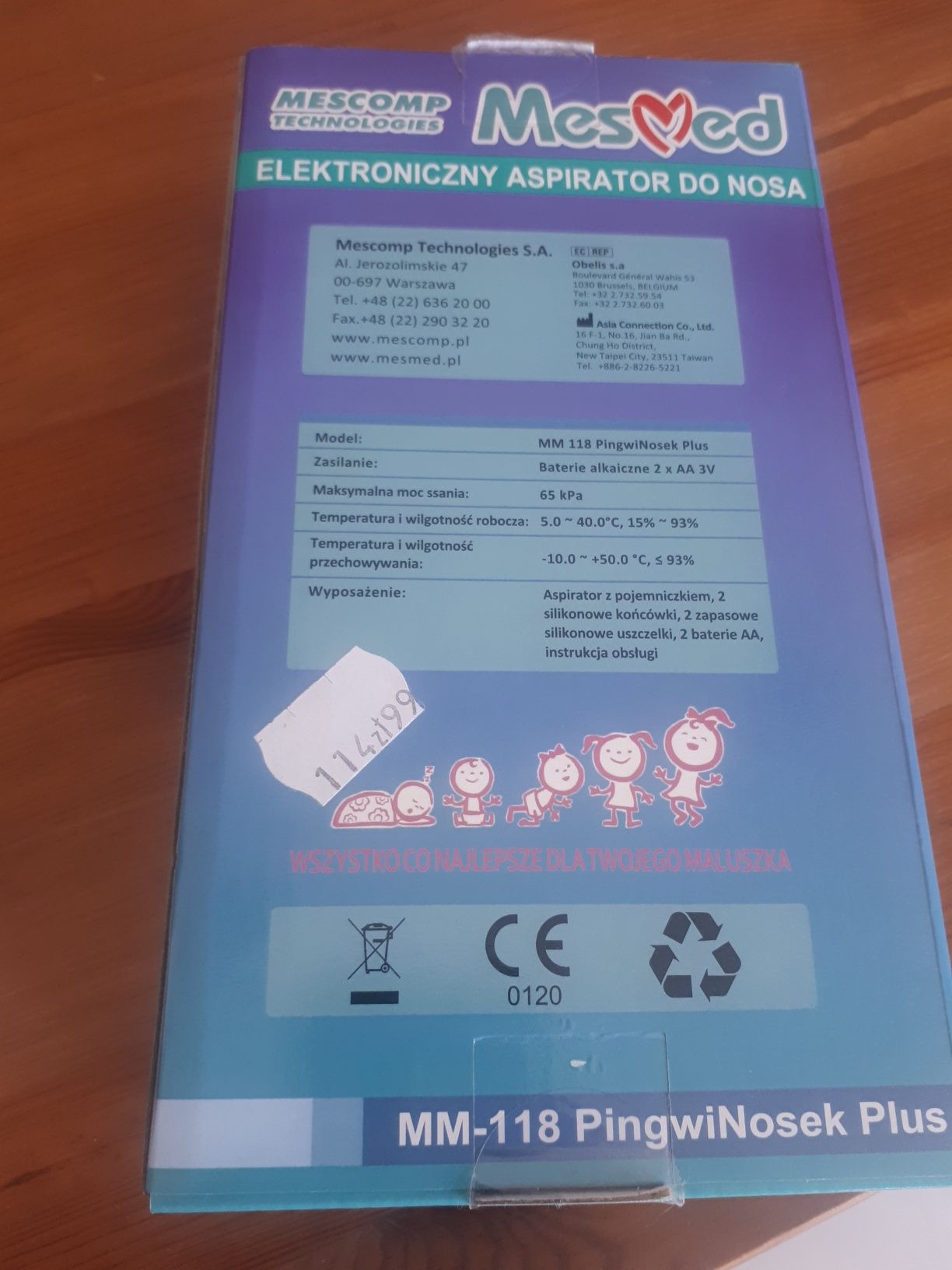 Elektroniczny aspirator do nosa MesMed