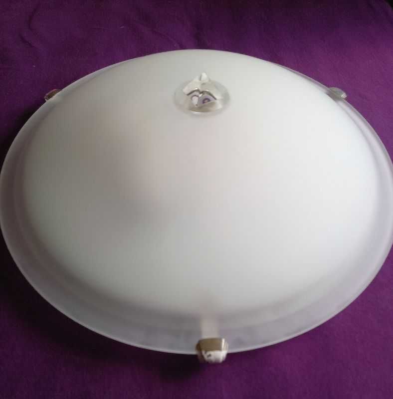 Lampa sufitowa – szklany plafon na 2 x E27.