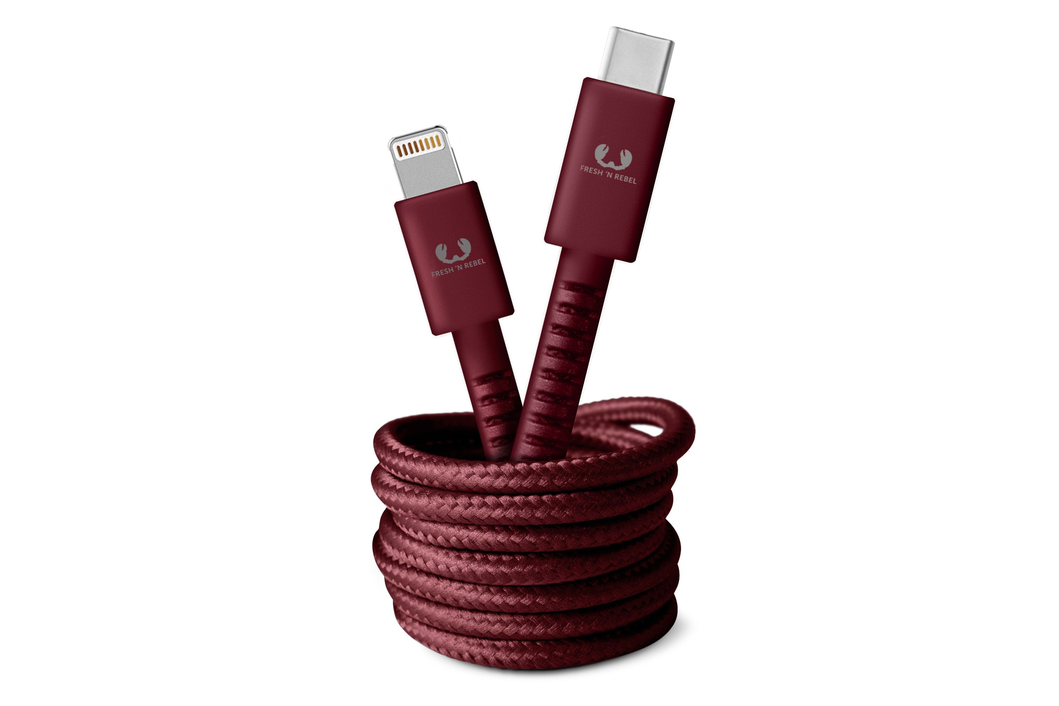 Fresh N Rebel kabel USB-C lightning 1,5 m Ruby Red, czerwony OUTLET