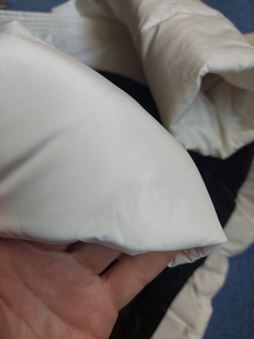 Kurtka biała zimowa puchowa używana jako narciarska Bogner