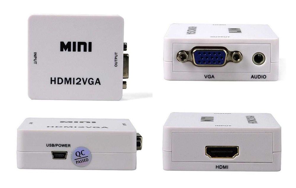 Conversor Adaptador HDMI para VGA Entrada HDMI - Saída VGA | HDMI-VGA