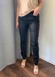 Vero moda woskowane spodnie skinny highwaist wysoki stan wygodne L XL