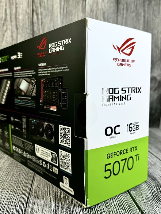 ASUS ROG Strix GeForce RTX 5070 Ti OC Edition 16GB GDDR7 1 шт. NEW!