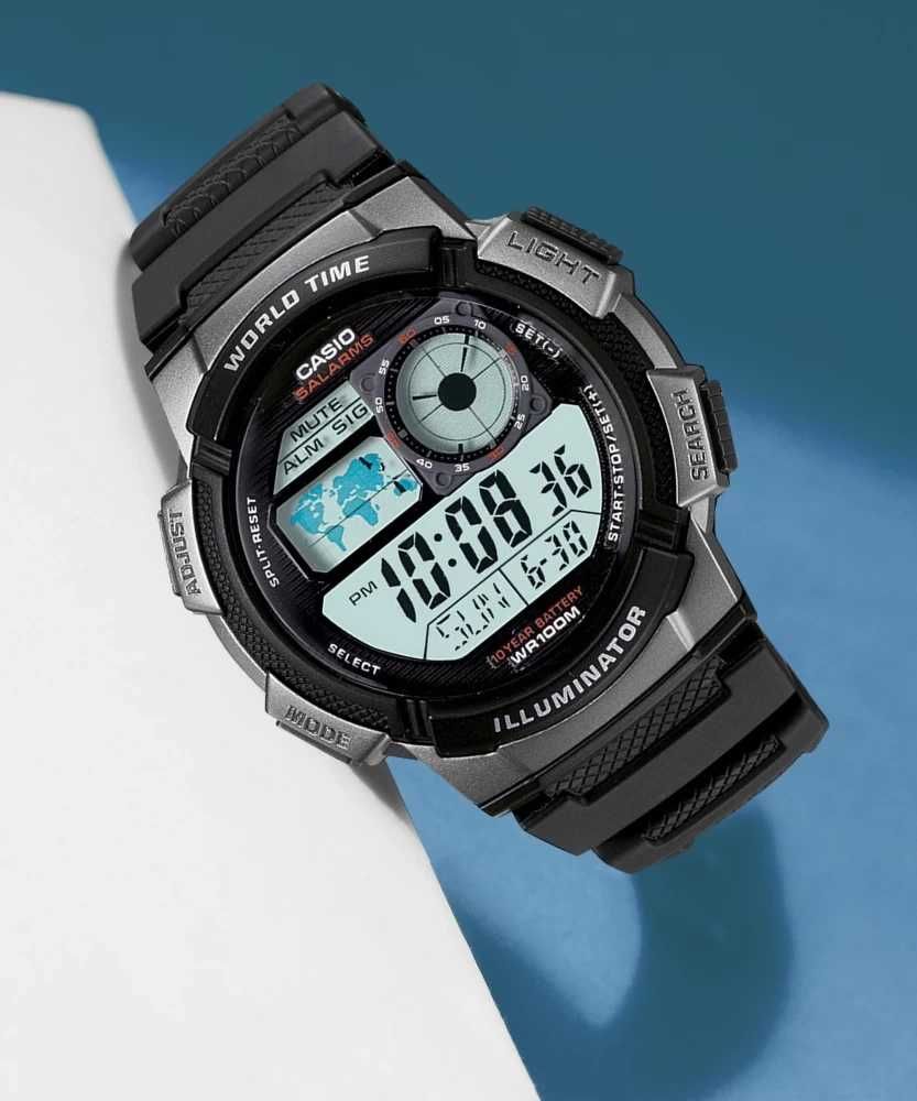 Zegarek męski Casio AE-1000W-1BV WORLD TIME + BOX