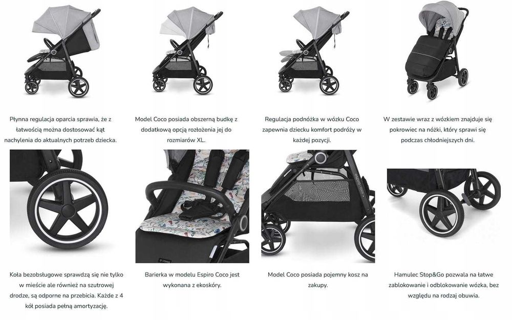 Espiro COCO 119 CINNAMON, Spacerówka , Stan Idealny