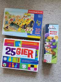 25 gier, puzzle maxi, wieża gra zabawki