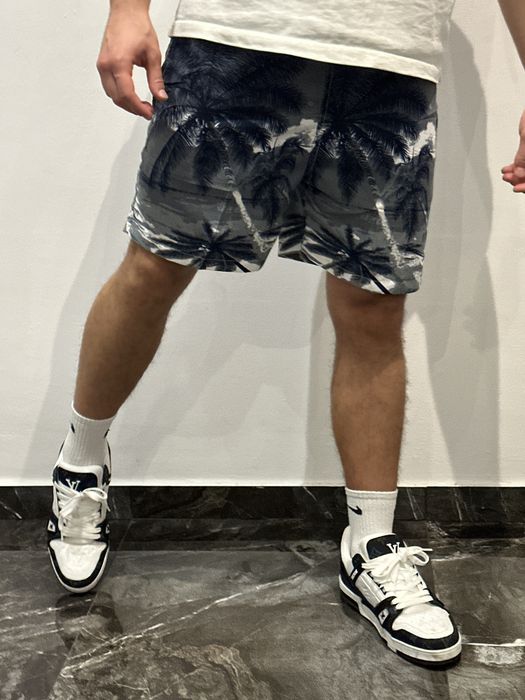 Hawajskie kąpielówki szare z nadrukiem nowe do pływania