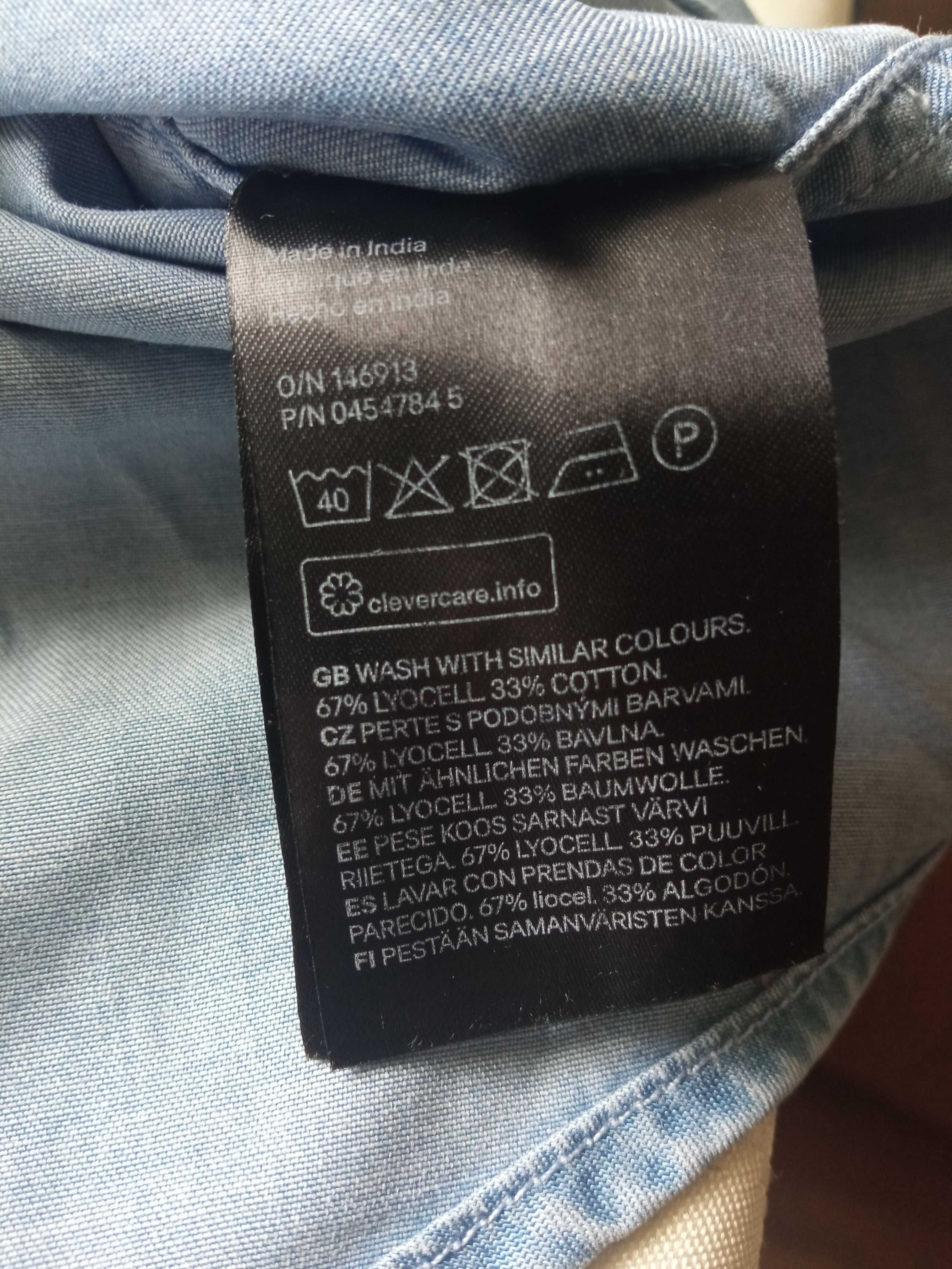 H&M męska koszula bawełniana w kratkę r 41/42
