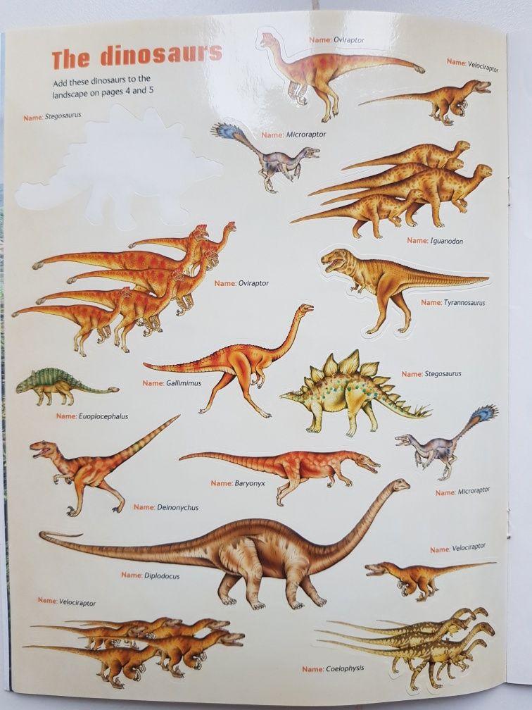 Dinosaur Sticker Book, Natural History Museum