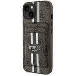 Etui Guess 4G Stripes Z Portfelem        Magsafe Do Iphone 15 Brązowy