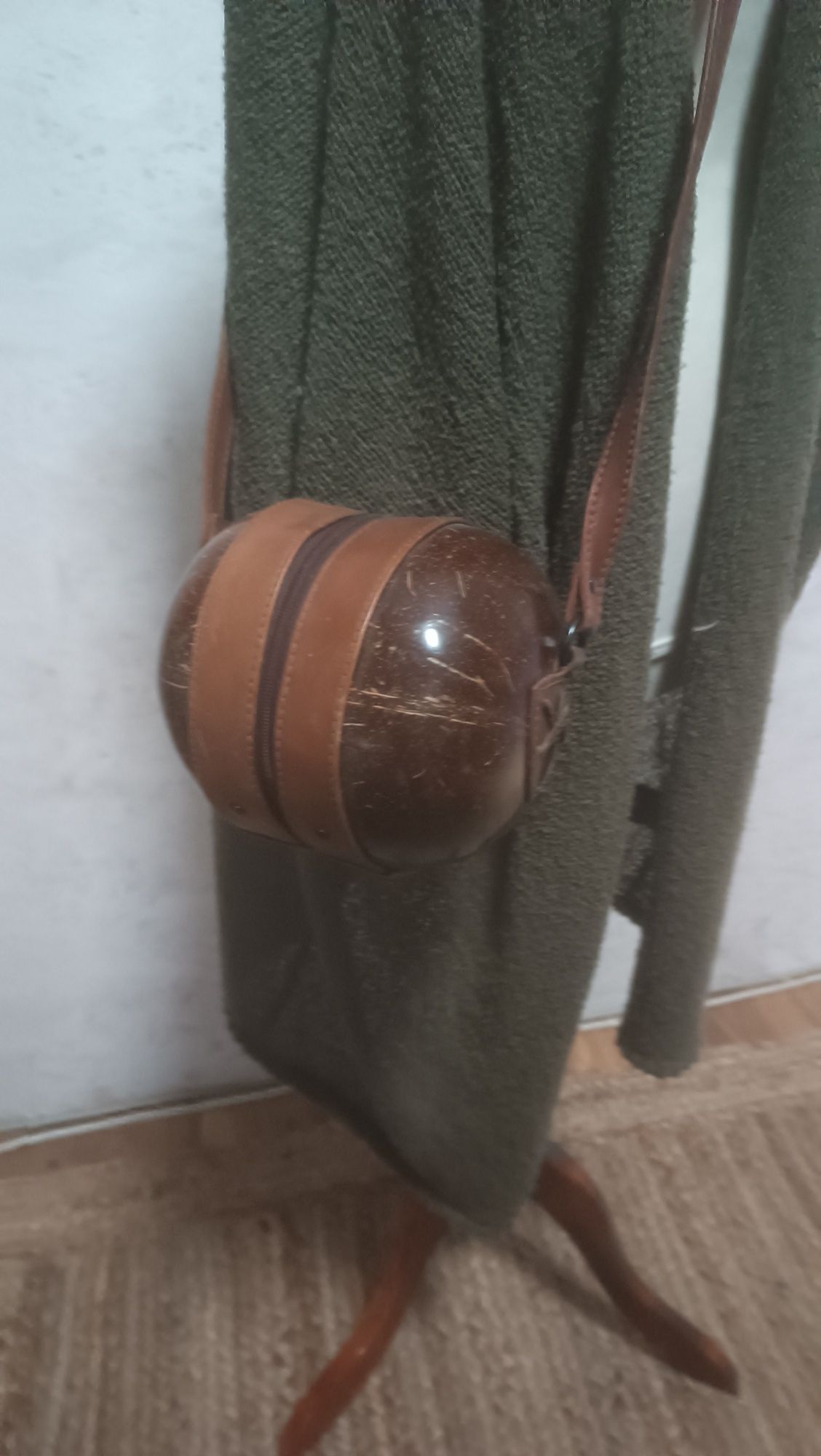 Oryginalna wyjątkowa torebka z kokosa skóra