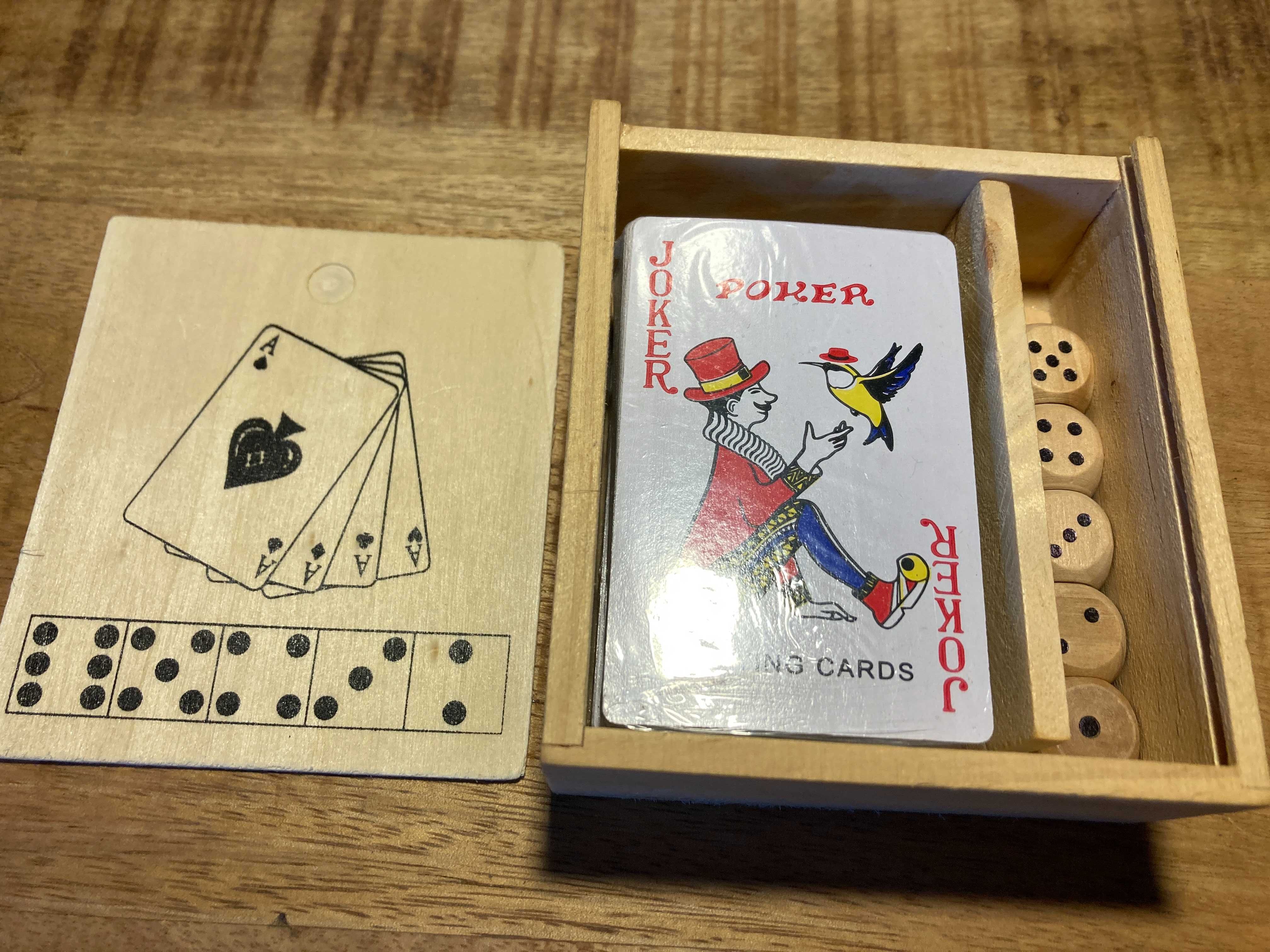 Подарок мужчине Набор: карты игральные + кости в пенале Дерево Днепр