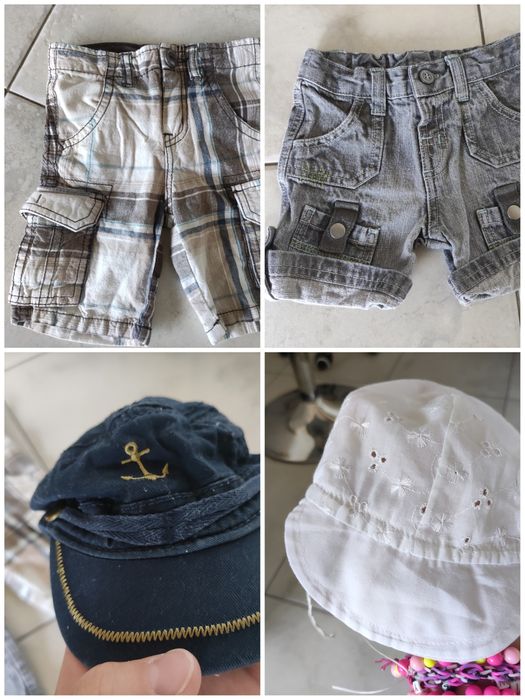 Zestaw spodenki i czapeczki na lato