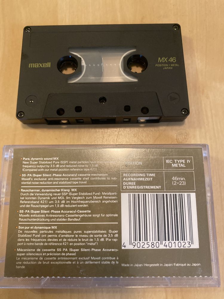 Maxell MX 46 Japan 1986 TYPE IV Metal kaseta magnetofonowa