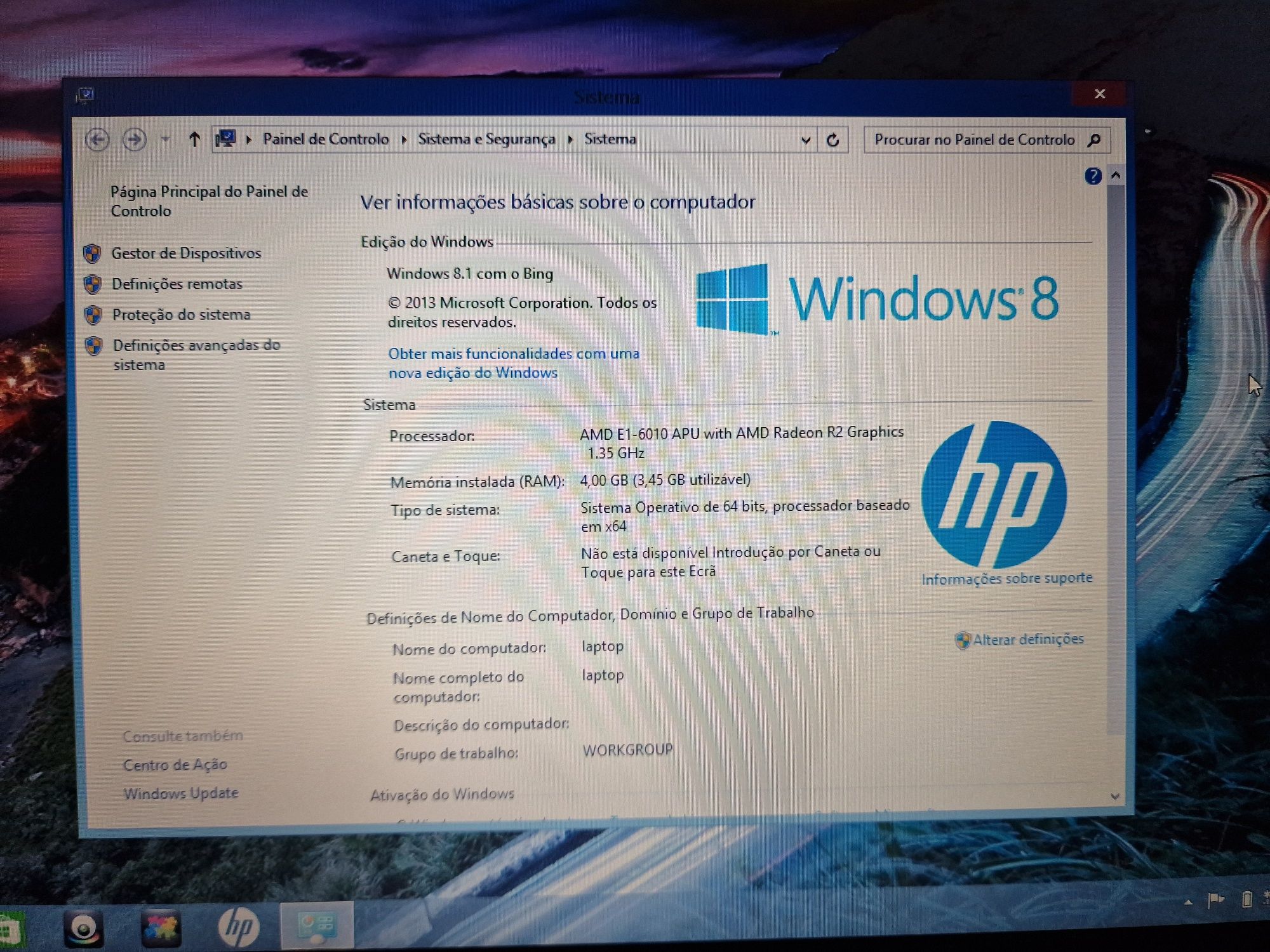 Portátil HP 255 com acessórios