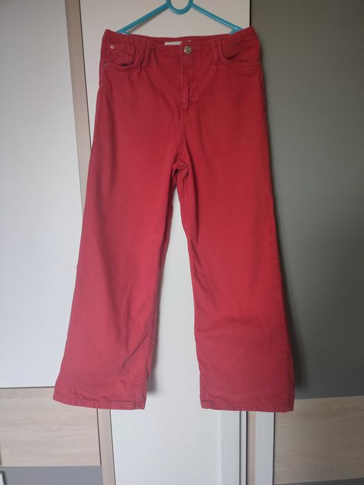 Spodnie szerokie jeansowe dziewczęce roz 158 ZARA