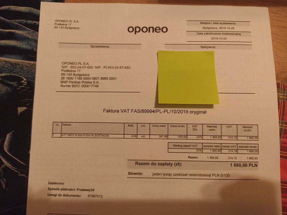 Opony Michelin -Felgi Aluminiowe ATT