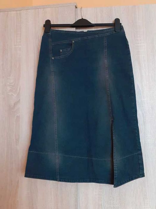 38 Jak nowa spódnica dżinsowa jeansowa midi Promod Y2K vintage retro