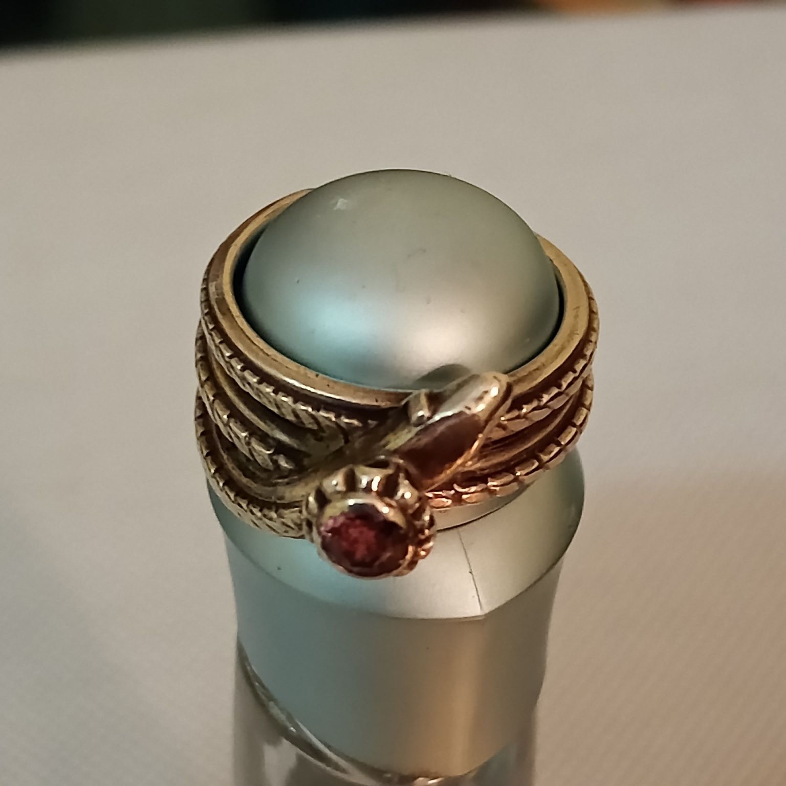 Кольцо змея  серебро 875пр. со звездой