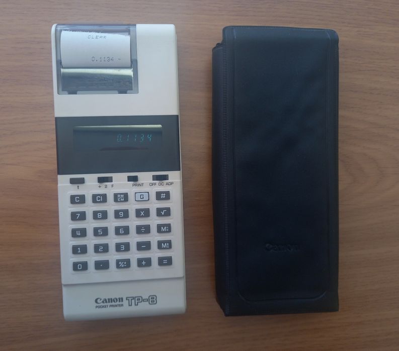 Calculadora impressora de bolso - vintage Canon TP-8 Pocket printer.