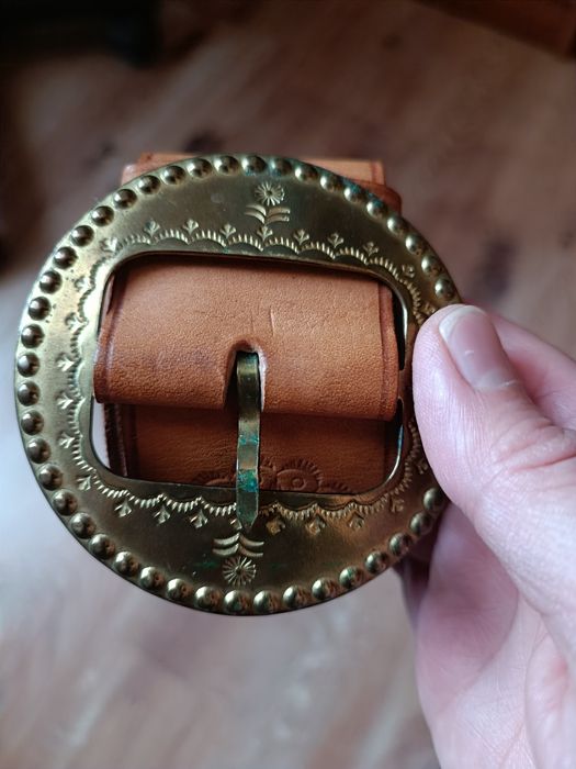 Pasek skórzany PRL Zakopane