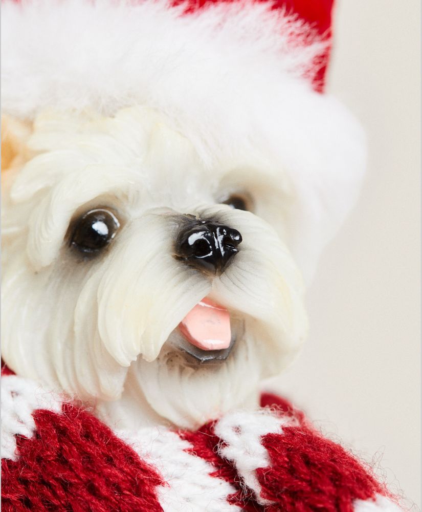 Enfeite  BICHON Resina Natal Zara Home NOVO