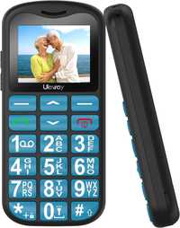 Telefon komórkowy dla seniora z dużymi przyciskami (Niebieski)