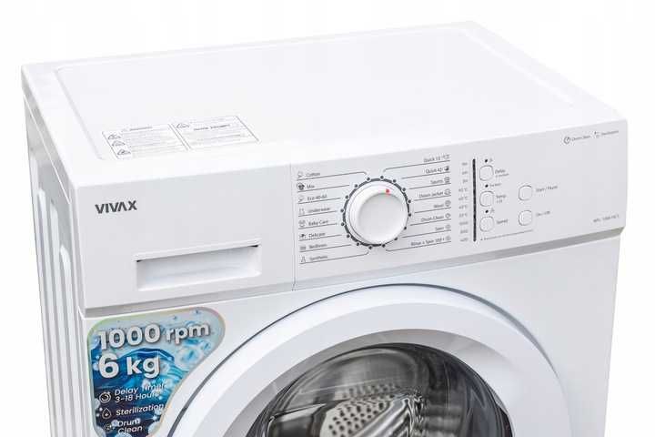 Pralka Wolnostojąca Automatyczna 1000 obrotów 6kg VIVAX WFL-100616-CS