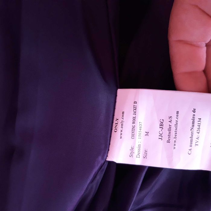 Casaco inverno senhora, da marca Only, tamanho M, novo