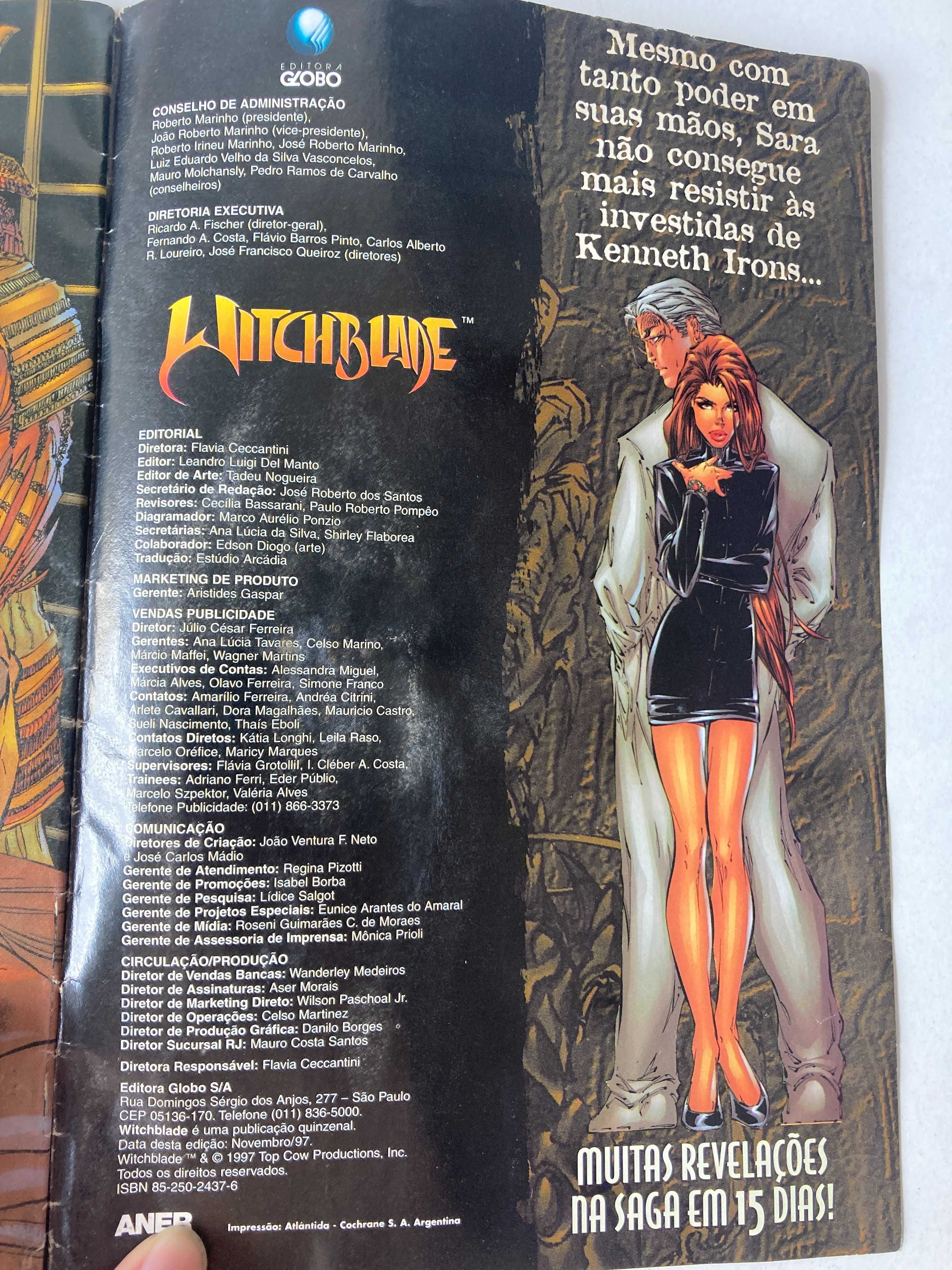 Witchblade Nº5 (1997) Editora Globo HQ Banda desenhada Português PT