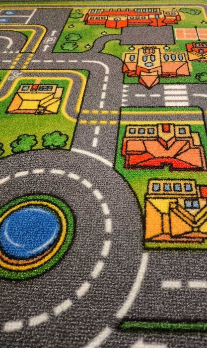 Dywan ulice pokój dla dzieci drogi miasto do przedszkola 100x150