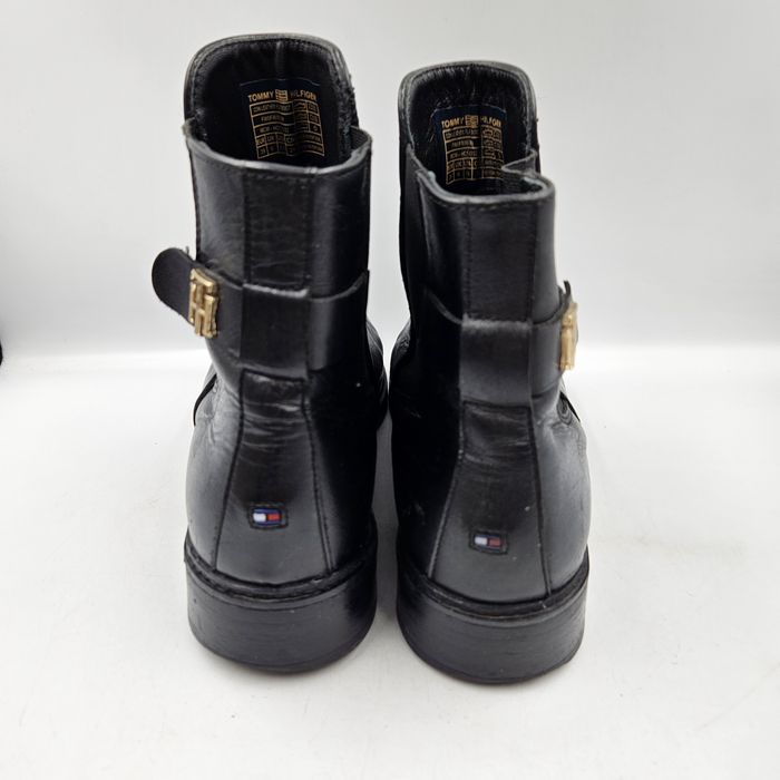 Botki Damskie Tommy Hilfiger Th Leather Flat Boot Rozmiar 39