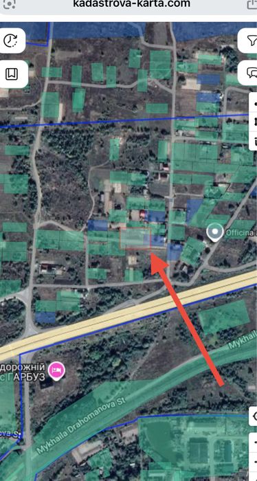 Продається земельна ділянка, гараж ,СТО, житловий будинок, для бізнесу