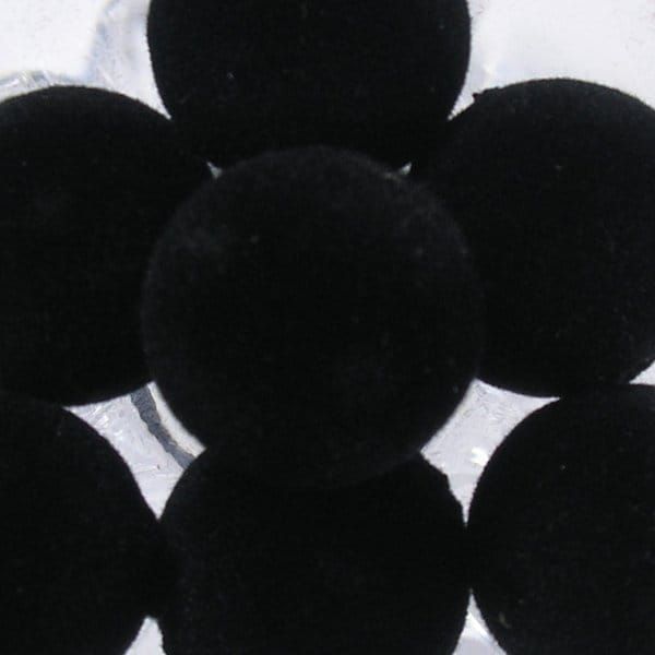 Korale zamszowe 12 mm ( 6szt ) Czarne