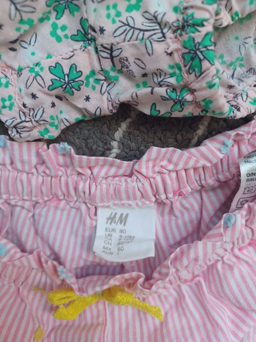 Spodenki dla dziewczynki h&m 74/80