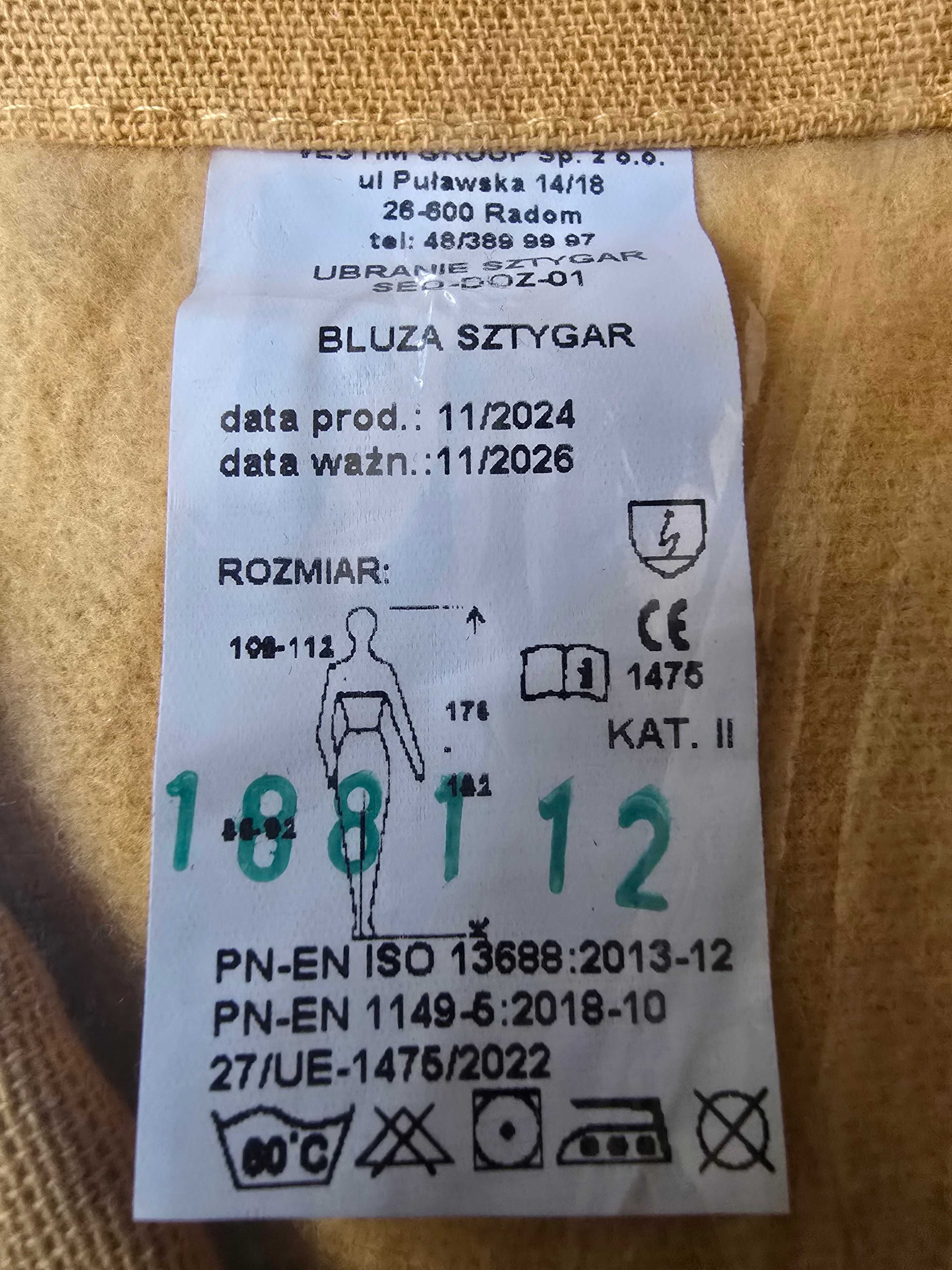 komplet Odzież robocza górnicza , sztygar , nowe
