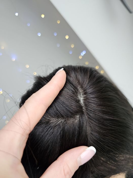 Tupet topper Mila II premium włosy naturalne w całości tkane ręcznie