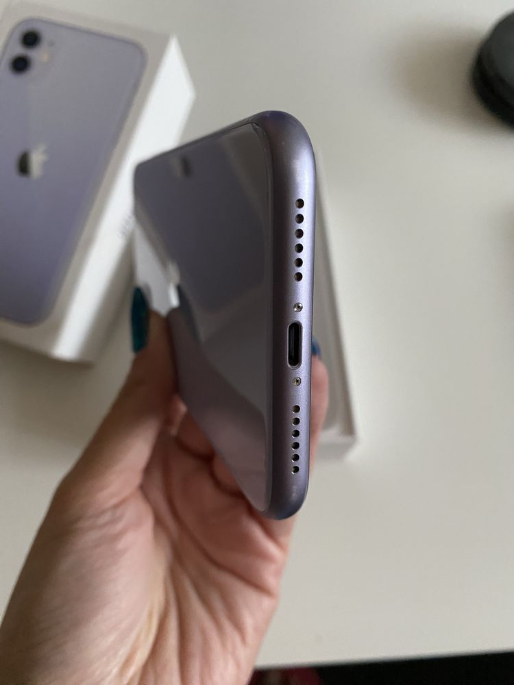 Apple Iphone 11 64gb purple fioletowy bdb stan, bateria 81%