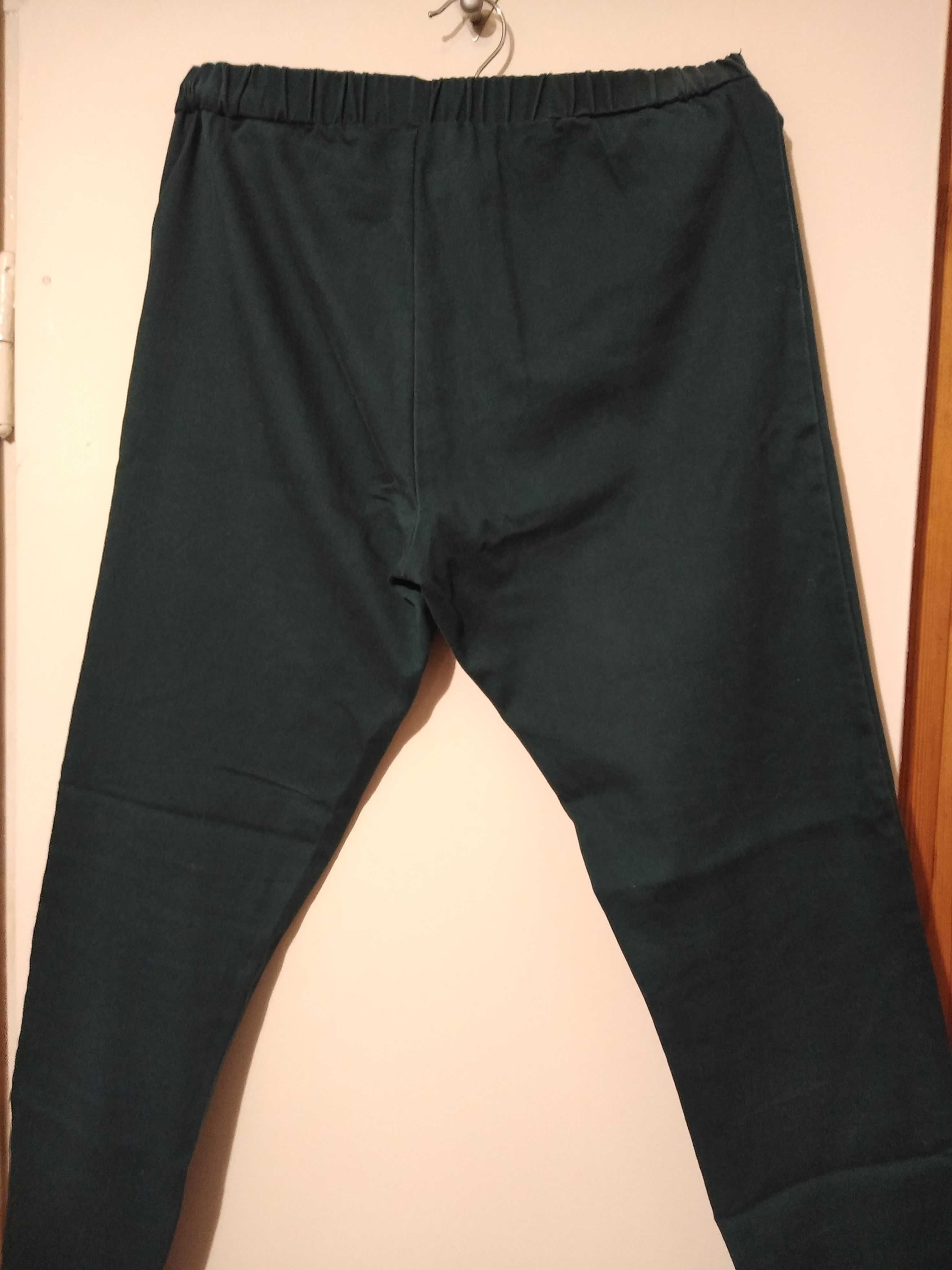 Spodnie jeansowe joggery Esmara ciemnozielone rozmiar 38-46