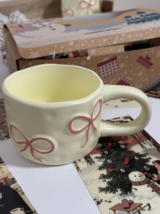 Чашка кружка горнятко з бантиками