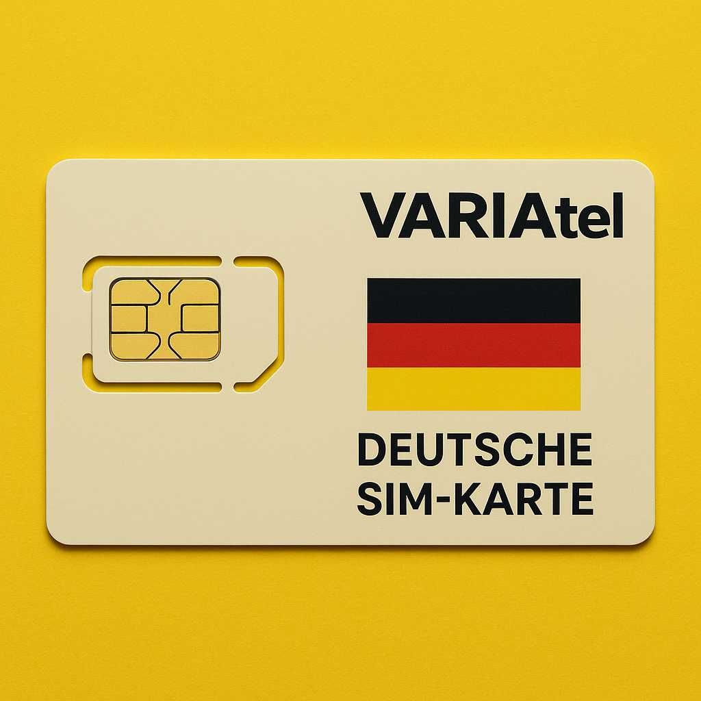 VARIAtel DE +49 Starter Niemcy SIM Card Prepaid Active