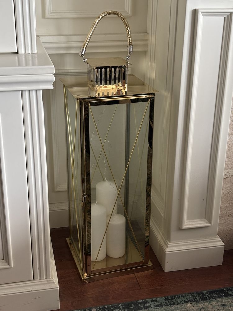 Dwa duże lampiony 70cm Home&you złote